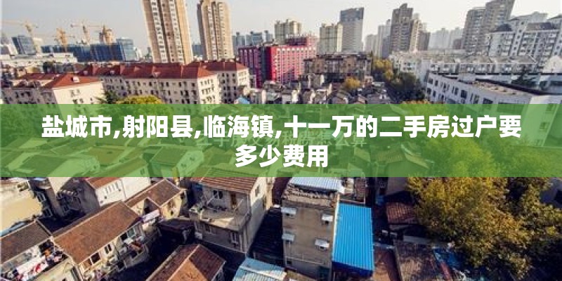 盐城市,射阳县,临海镇,十一万的二手房过户要多少费用