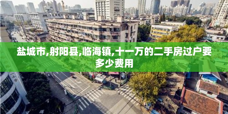 盐城市,射阳县,临海镇,十一万的二手房过户要多少费用